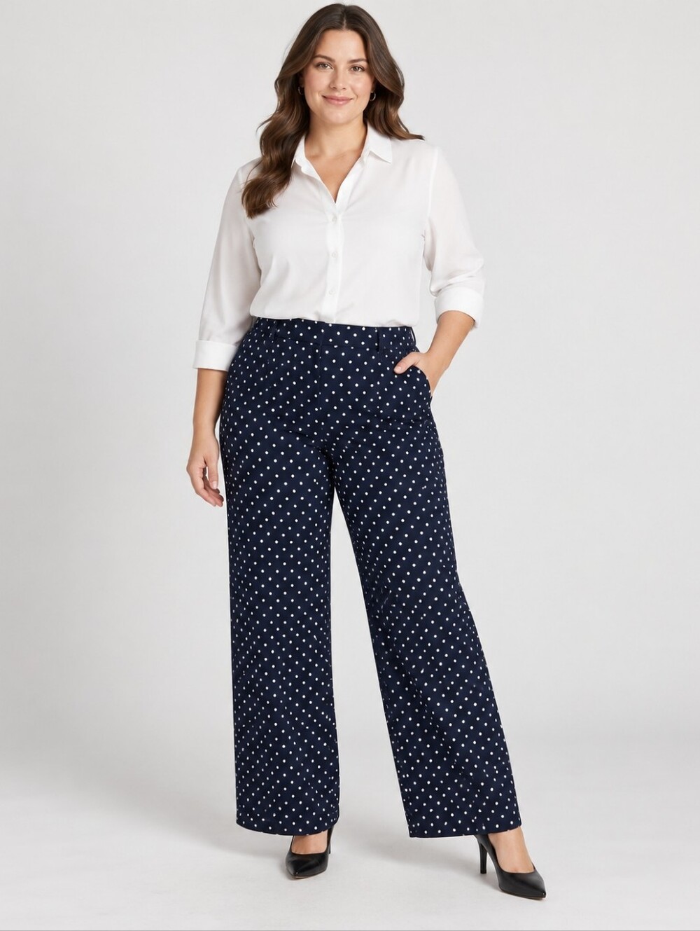 Ann Taylor 'The Jayne' High Rise Polka Dot Trouser Pants - Size 12 NWT